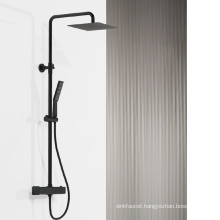 Bathroom thermostatic rain shower set complete brass modern